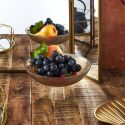Coupe à fruits sur pied en verre ambré de 1,1 L