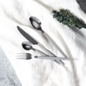 Ménagère 16 pièces en inox manche gris en plastique
