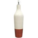 Huilier de 670 ml en céramique bicolore (blanc & terracotta)