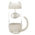 Mug kawaii chat avec infuseur en forme de poisson de 30 cl
