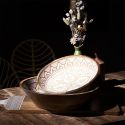 Saladier en bois de manguier avec motif mandala brun (Ø28 cm)