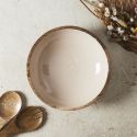 Saladier en bois de manguier uni beige (Ø28 cm)