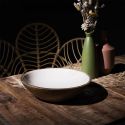 Saladier en bois de manguier uni beige (Ø28 cm)
