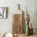 Planche en bois de manguier uni beige (L58cm)
