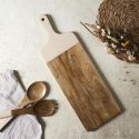 Planche en bois de manguier uni beige (L58cm)