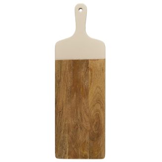 Planche en bois de manguier uni beige (L58cm)