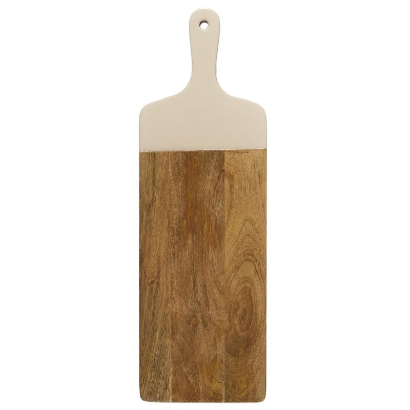 Planche en bois de manguier uni beige (L58cm)