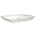 Set de 2 plateaux rectangulaire en plastique transparent texturé avec contour doré (L41 cm)