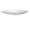 Set de 2 plateaux ronds en plastique transparent texturé martelé (Ø42,5 cm)