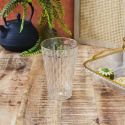 Set de 6 verres en plastique transparent en nid d'abeille (42cl)