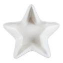 Service apéritif 9 pièces (bols et coupelles) en céramique blanc formes étoile et lune