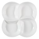 Service apéritif 10 pièces (coupelles et plateaux) en céramique blanc