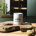 Mug "bistrot" en céramique coloris blanc et noir (30cl)
