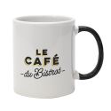 Mug "bistrot" en céramique coloris blanc et noir (30cl)