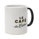 Mug "bistrot" en céramique coloris blanc et noir (30cl)