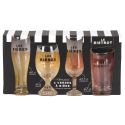 Coffret de 4 verres à bière en verre style bistrot
