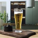 Coffret de 4 verres à bière en verre style bistrot