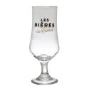 Coffret de 4 verres à bière en verre style bistrot