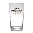 Coffret de 4 verres à bière en verre style bistrot