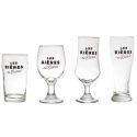Coffret de 4 verres à bière en verre style bistrot