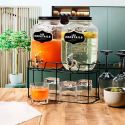 Set de 2 distributeurs à boisson 4L en verre avec robinet style bistrot
