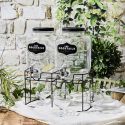 Set de 2 distributeurs à boisson 4L en verre avec robinet style bistrot