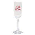 Flute à champagne 15 cl avec message rose esprit Girl Power