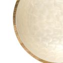 Saladier en bois de manguier avec intérieur texturé nid d’abeille beige (Ø33 cm)