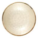 Saladier en bois de manguier avec intérieur texturé nid d’abeille beige (Ø27,5 cm)