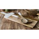 Planche en bois de manguier avec manche texturé nid d’abeille beige (L58cm)