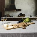 Planche en bambou avec message, en forme de bouteille style bistrot (L70cm)