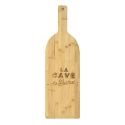 Planche en bambou avec message, en forme de bouteille style bistrot (L70cm)