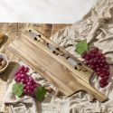 Planche à fromage en acacia 60×20 cm avec ses 3 couteaux inclus