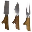 Planche à fromage en acacia 60×20 cm avec ses 3 couteaux inclus