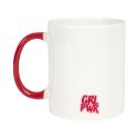 Mug 30 cl en céramique blanc et rose avec message esprit Girl Power