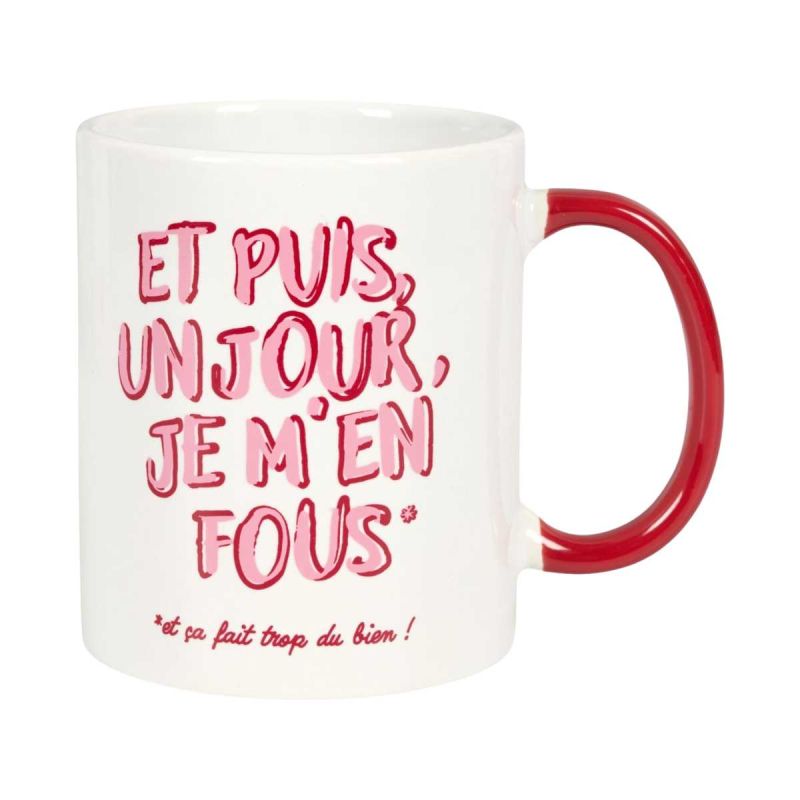 Mug 30 cl en céramique blanc et rose avec message esprit Girl Power Mug 30 cl en céramique blanc et rose avec message esprit Girl Power