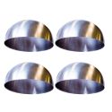 Set de 4 dômes de présentation en inox (Ø8cm)