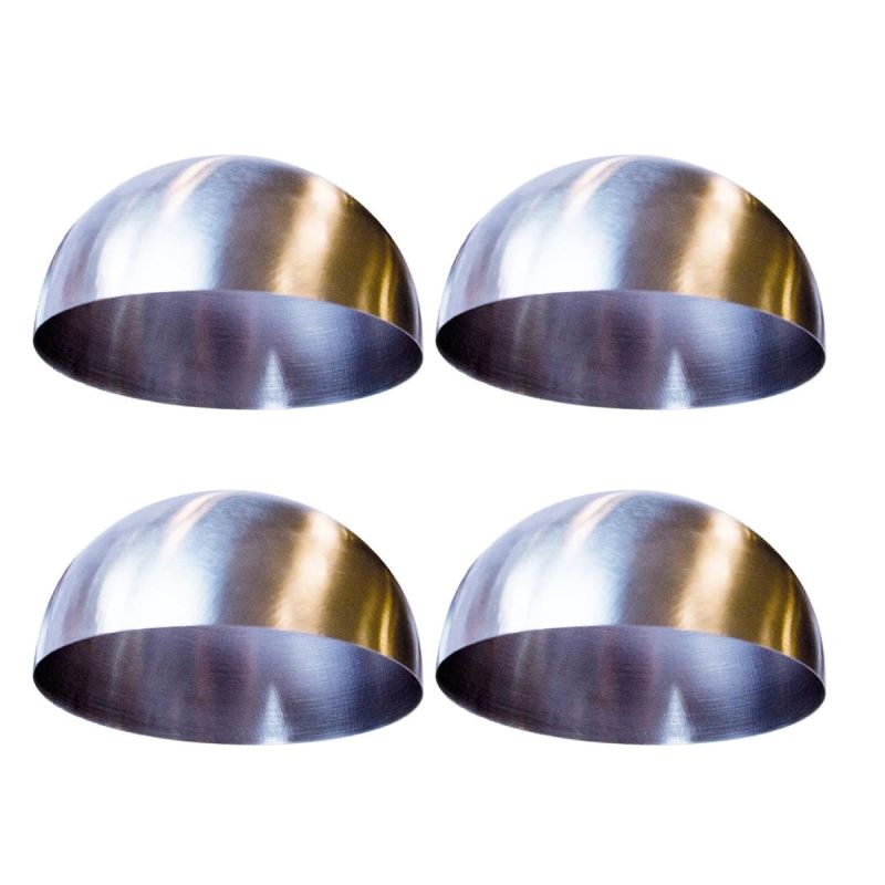 Set de 4 dômes de présentation en inox (Ø8cm) Set de 4 dômes de présentation en inox (Ø8cm)