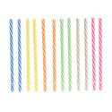 Set de 12 pailles MASON JAR réutilisables multicolores en plastique (H19 cm)