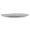 Set de 6 assiettes plates galet en céramique au grés du temps gris (27.5x23cm) - GALET