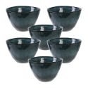 Set de 6 bols 55cl en céramique au grés du temps bleu - GALET