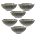 Set de 6 bols 80cl en céramique au grés du temps gris - GALET
