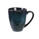 Set de 6 mugs 30cl en céramique au grés du temps bleu - GALET