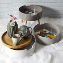 Set de 6 mugs 30cl en céramique au grés du temps gris - GALET