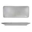 Set de 2 plats rectangulaire en céramique au grés du temps gris (22x10cm) - GALET