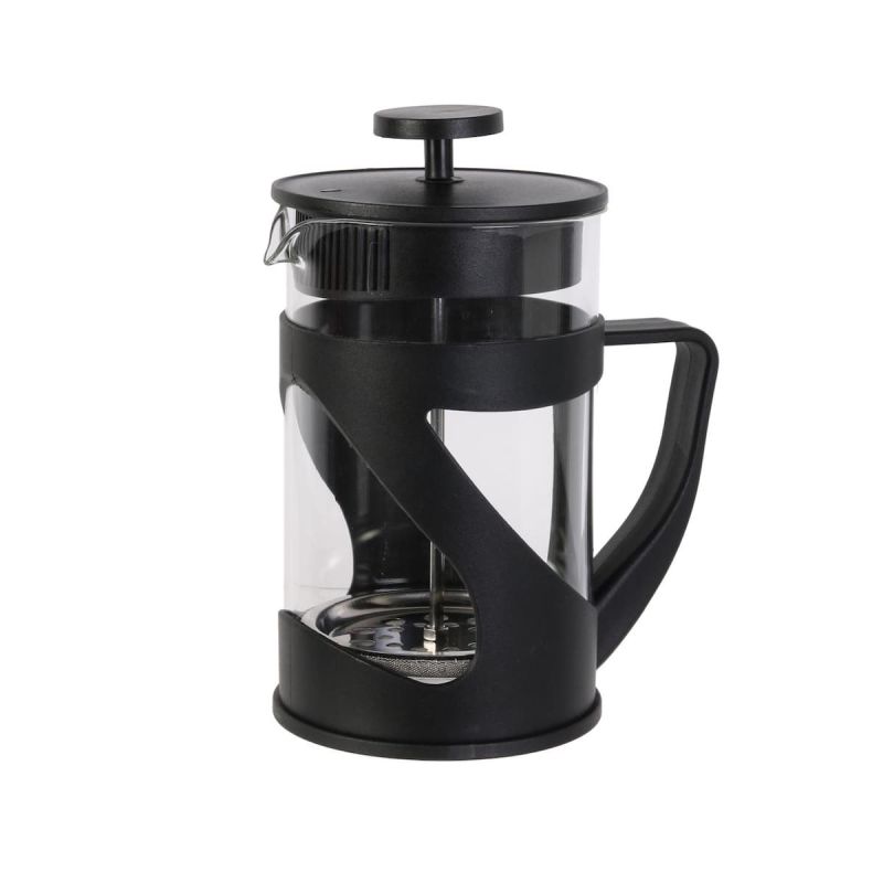 Cafetière à Piston 80cl en verre et Plastique noir pour 7 Tasses Cafetière à Piston 80cl en verre et Plastique noir pour 7 Tasses
