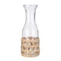 Carafe en verre 1L avec cannage en bois de saule
