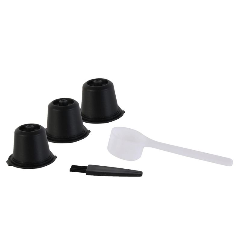 Set de 3 capsules réutilisables pour nespresso en plastique et acier inoxydable Set de 3 capsules réutilisables pour nespresso en plastique et acier inoxydable