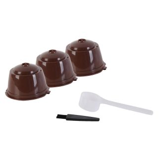 Set de 3 capsules réutilisables pour dolce gusto en plastique et acier inoxydable
