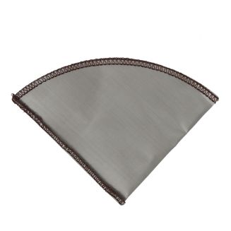 Filtre à café réutilisables en acier inoxydable taupe cannelle (taille 4)